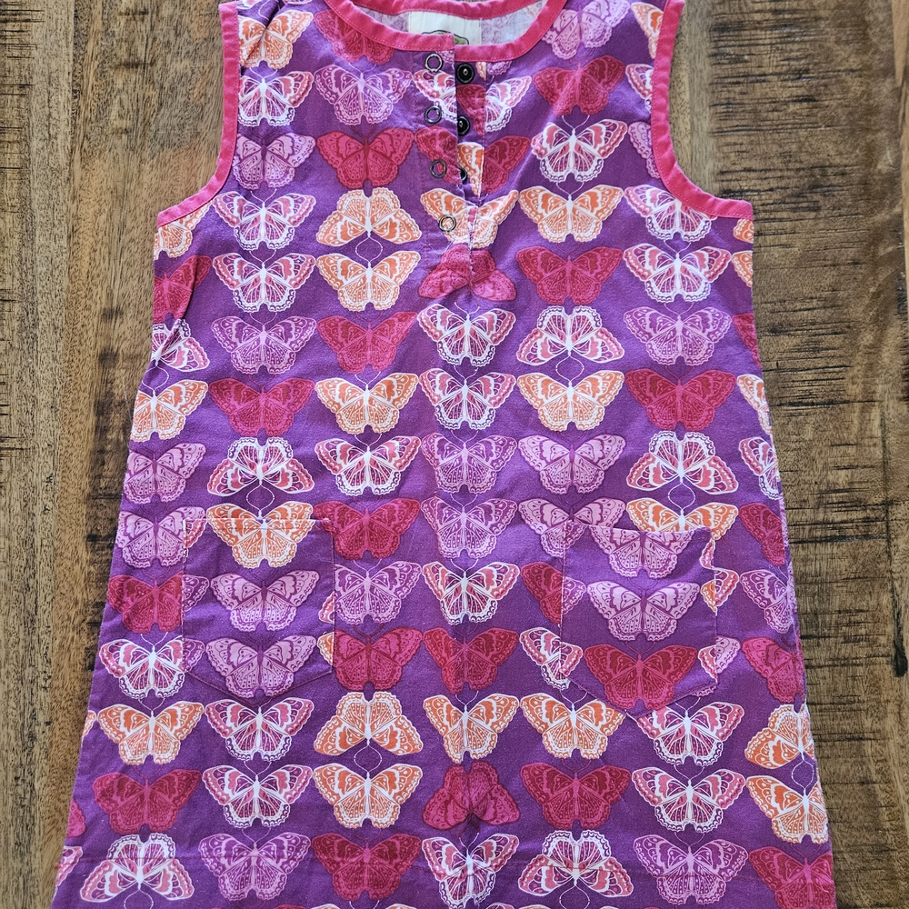 Purple Butterfly Kids Casual Dress